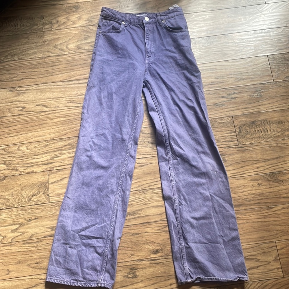 PURPLE ZARA WIDE JEANS